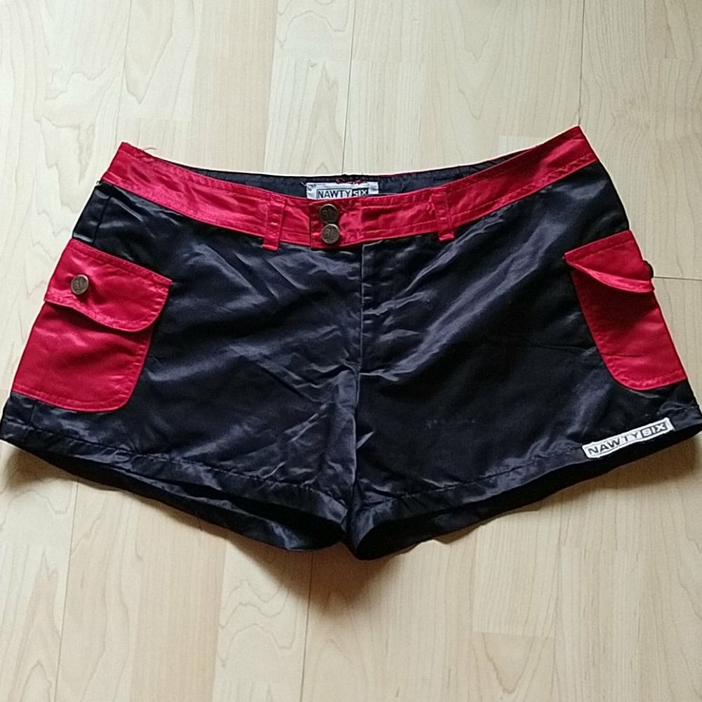 Nawty Six Satin Short Shorts